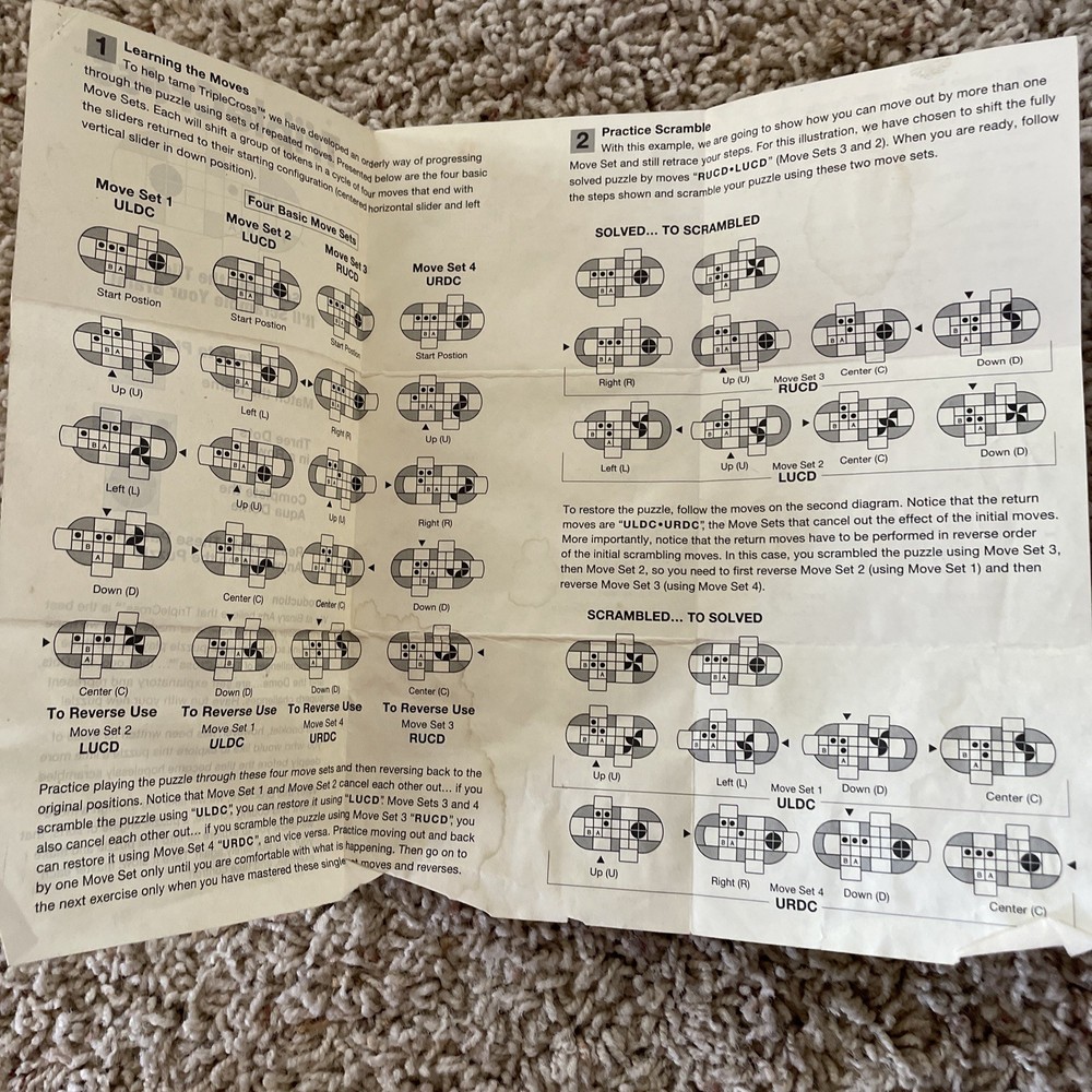 VINTAGE Triple Cross Puzzle Game COMPLETE Binary Arts 1995 Challenges Puzzles