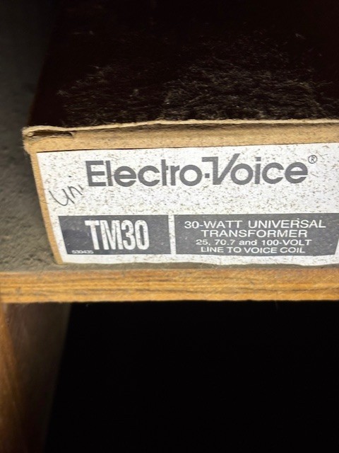 TM30 ELECTRO VOICE TRANSFORMER NEW SURPLUS