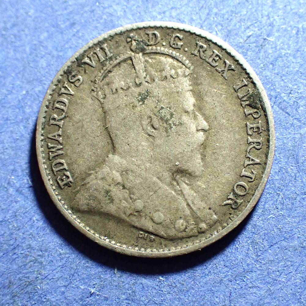 1907 Canada Silver 5 Cents .925 Silver Fine+