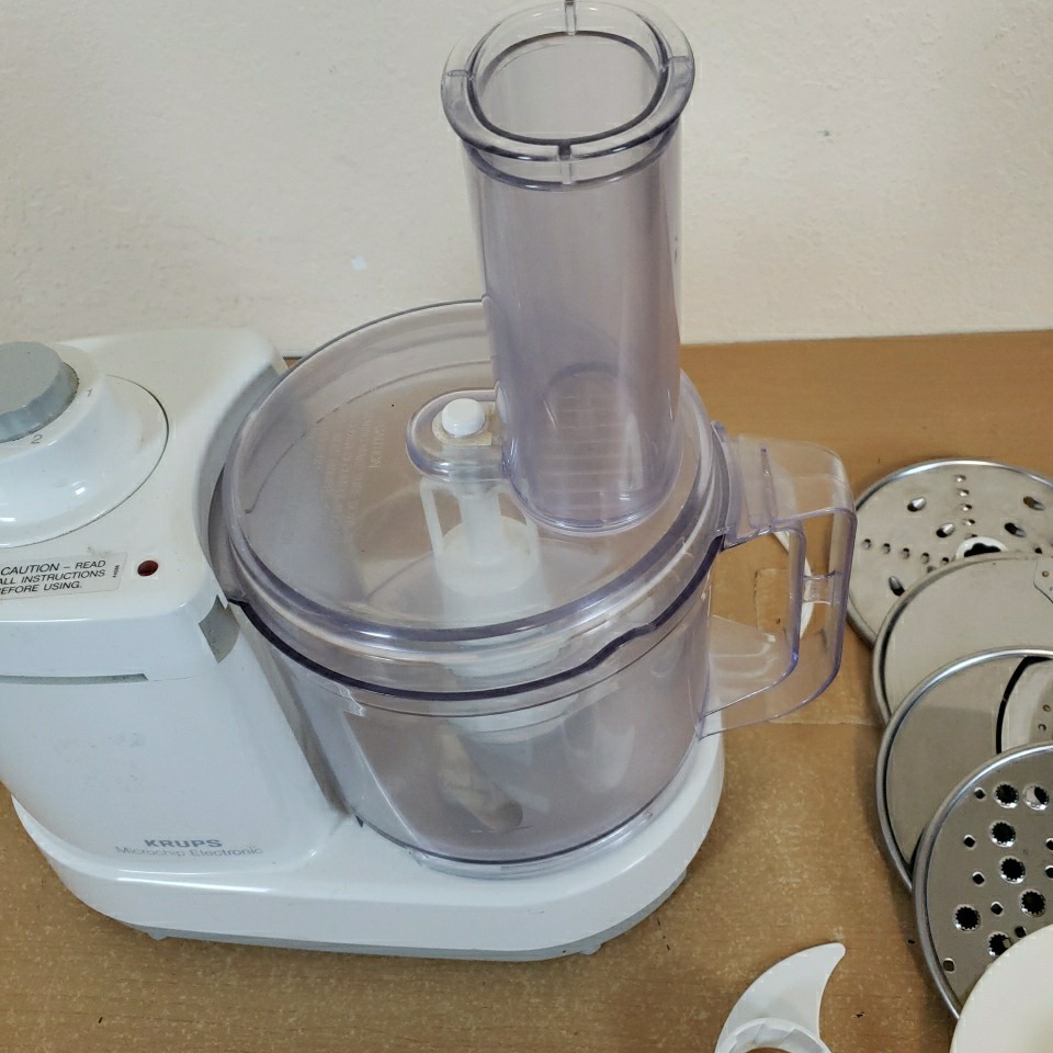 Krups Food Processor Type 702 TESTED WORKS! Complete w/ Blades & Discs CLEAN!
