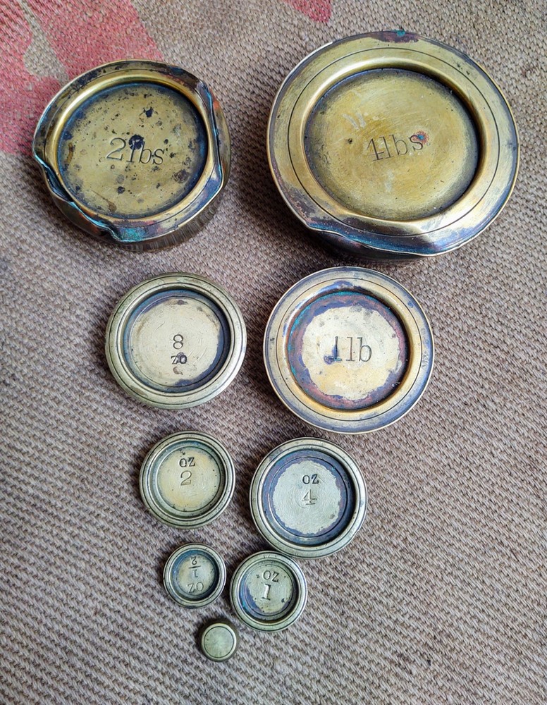 Large Unusual Antique Postal Scale Weights