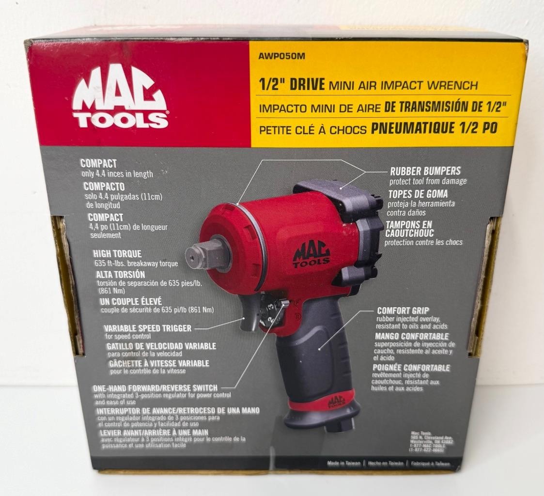 Mac Tools AWP050M 1/2" Drive Mini Air Impact Wrench NEW