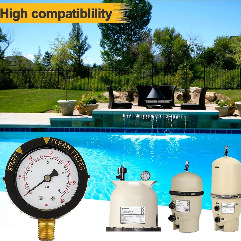 Pool Pressure Gauge 190058 Multiple Pool And For Spa Filter System Compatibility