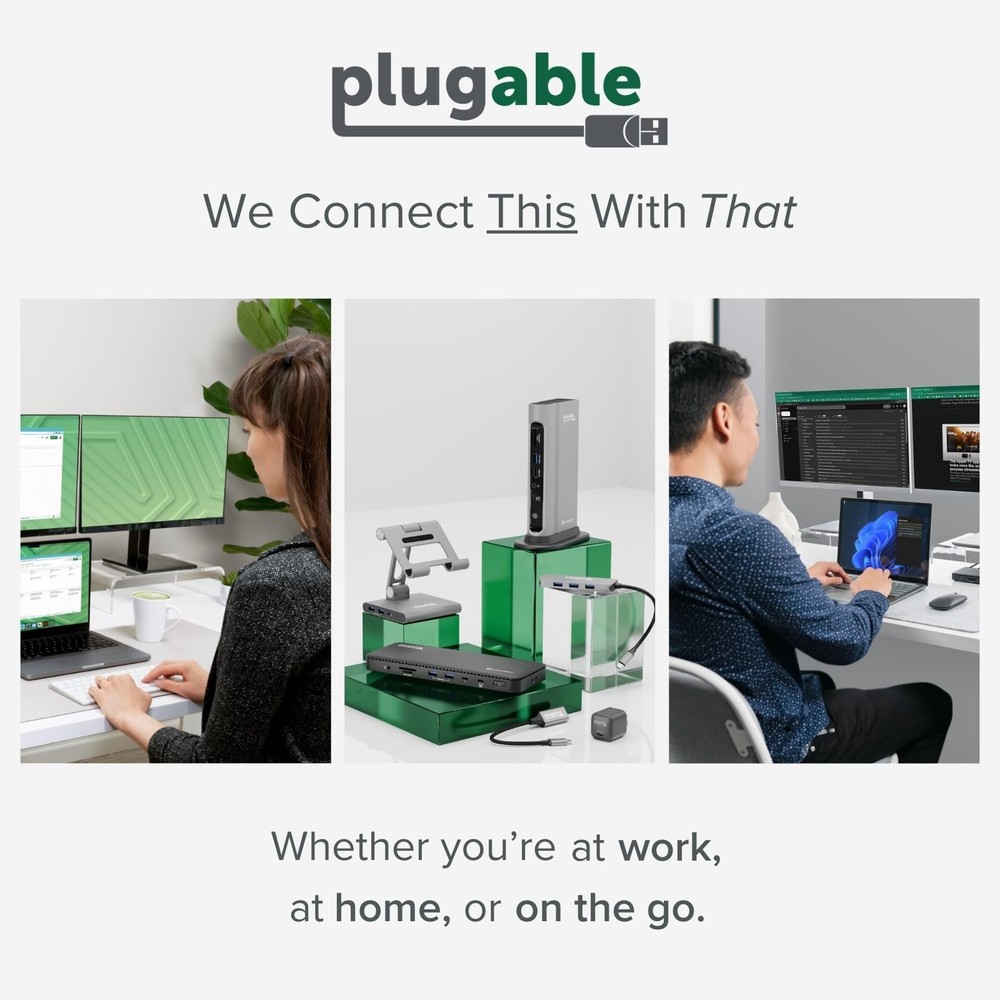 Plugable DisplayPort to VGA Active Adapter VGA, Black