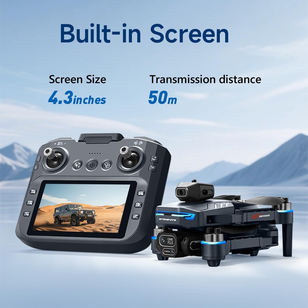 Mini Drone with HD Camera, Foldable Quadcopter, 2 Batteries, Auto Return,