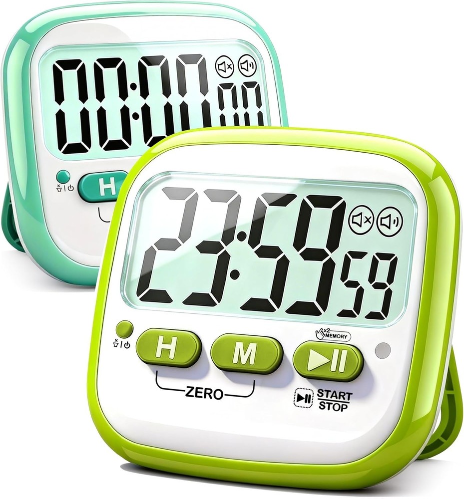 2-Pack Classroom Timers: Magnetic Digital Countdown Timer for Kids & Teachers