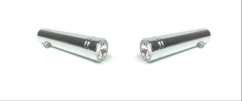 Pair Clear Toggle Switch Extensions for Peterbilt 1-7/8" Long Chrome Metal