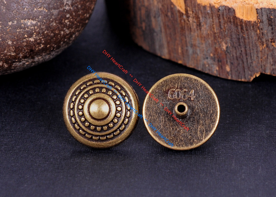 20PC Solid Pyramid Shaped Brass Fast Studs Rivets for Leathercraft Bag Shoes