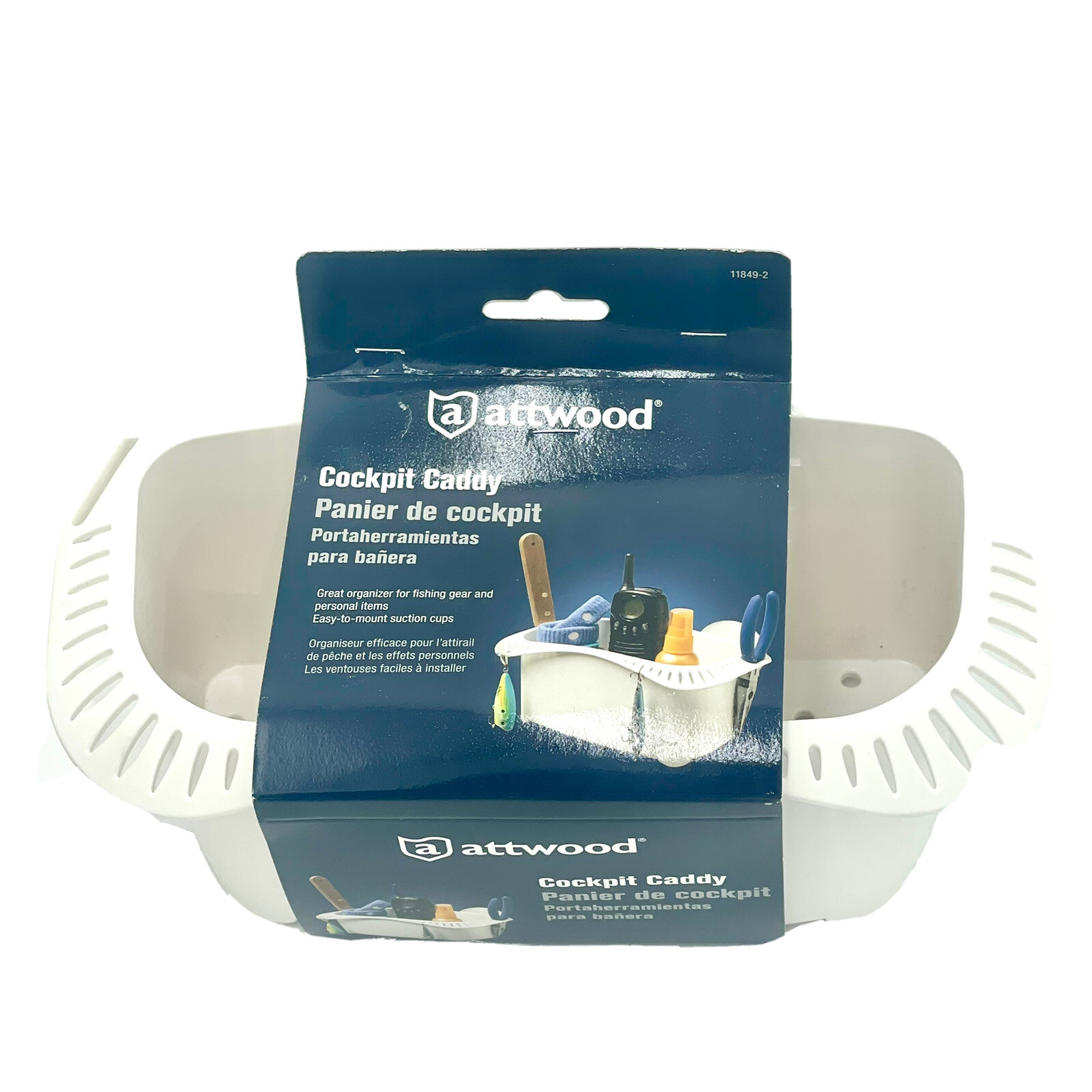 Attwood Cockpit Caddy Boat Storage, Cell Phone, Fishing Gear, Drink Holder