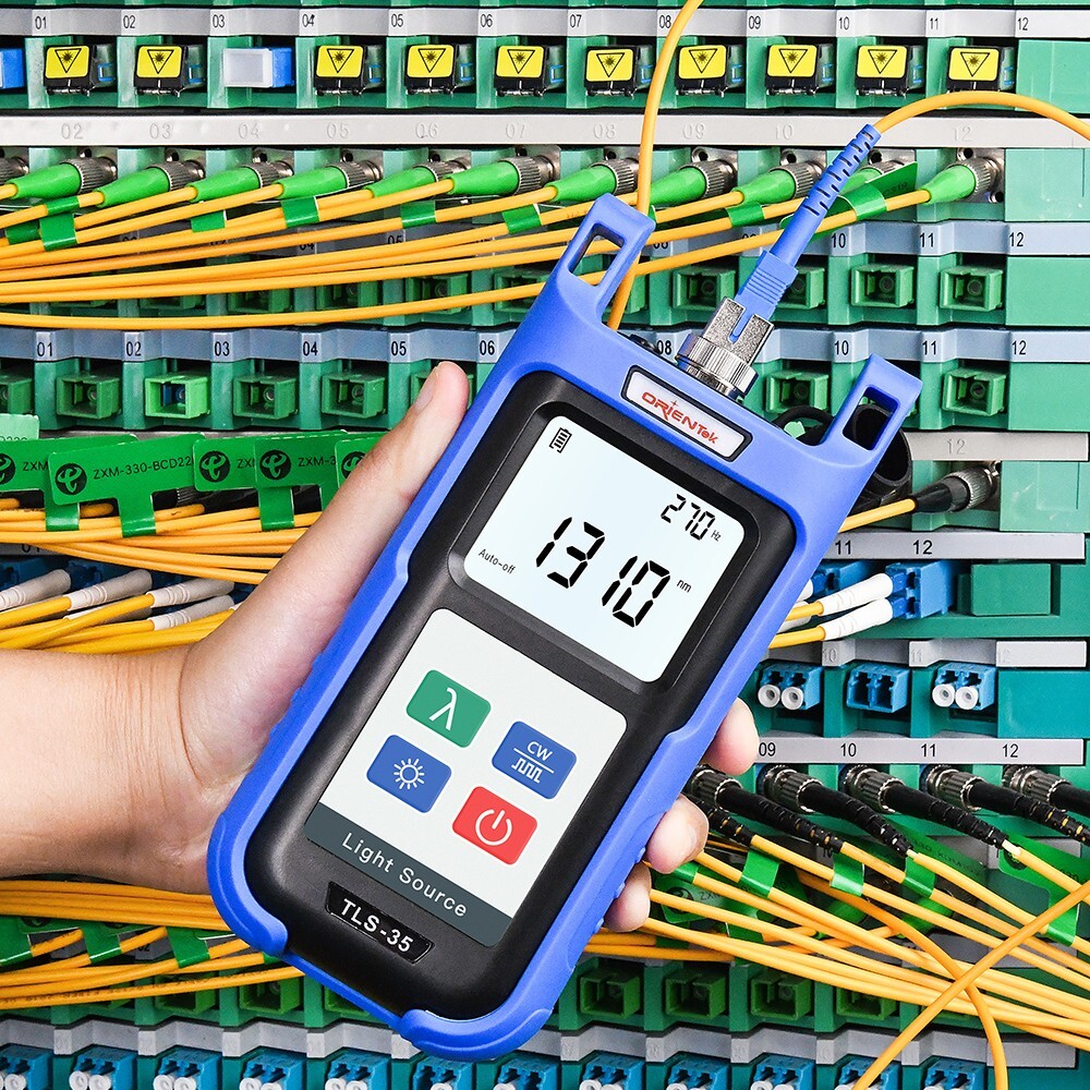 FTTH Fiber Optic Cable Loss Tester Orienek TLS-35 Singlemode Optic Light Source