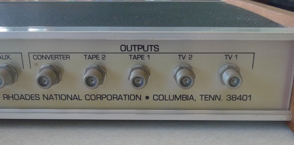 Rhoades RF/VIDEO Switcher SW-5X4 VINTAGE UNTESTED