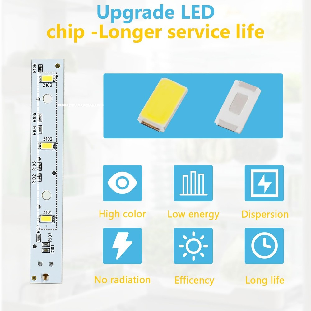 6Pack WR55X26671 Refrigerator LED Light Board Replacement for Freezer &...
