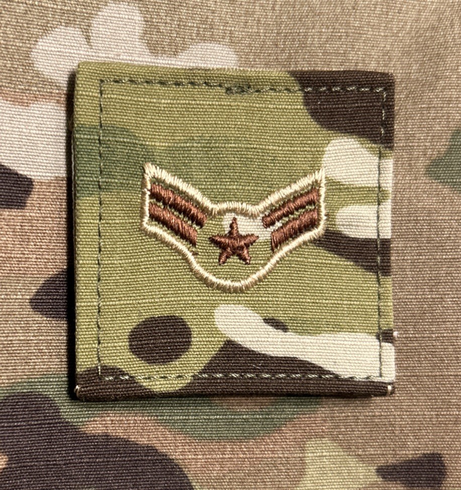 US Air Force A1C/E3 Rank OCP w/ Hook Airman First Class USAF