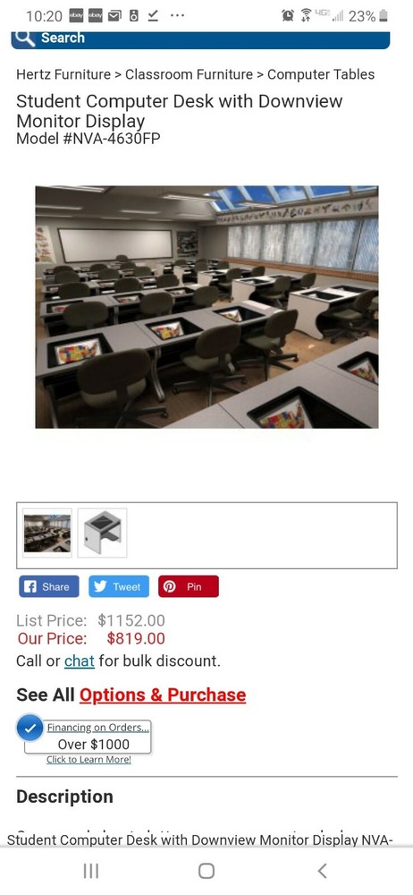 Nova down view school office commercial computer desk