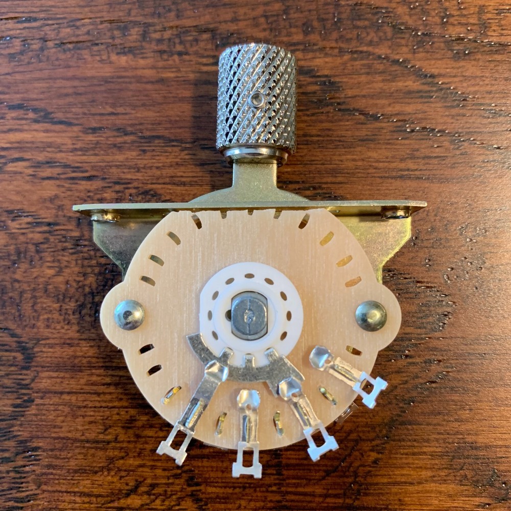 1 x Solid Brass - CHROME Plated / Telecaster Barrel Switch Tip / Set Screw / New