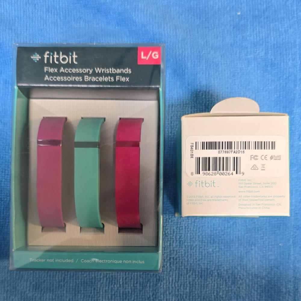 Fitbit Flex Large Multicolor Wristbands 3-Pack with Interchangeable Clasp