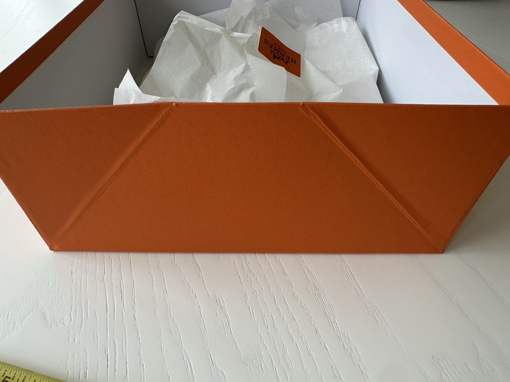 Authentic Hermes Orange Storage Gift Box Empty 13.75x11x4.25 Medium Rectangle