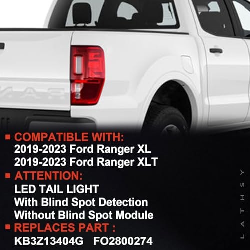 LED Tail Light w/Blind Spot Compatible With Left Driver Side With blind spots