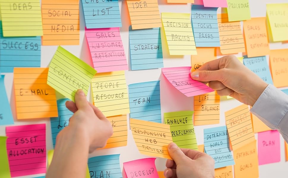 3840 Sheets Up Stiy Notes Lined Self-Sti Notes Pads Post Lined