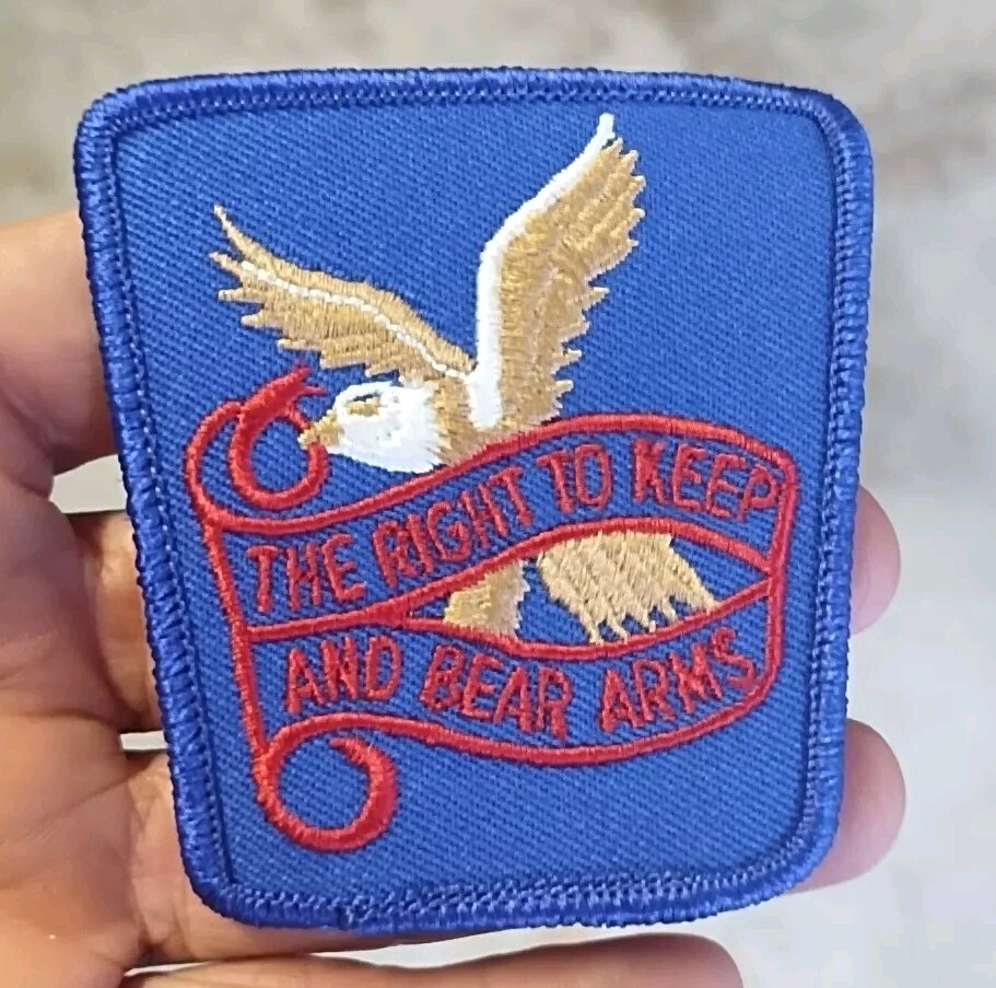 NOS 2nd Amendment Right To Keep & Bear Arms Pro-Gun Owner Patch Eagle USA