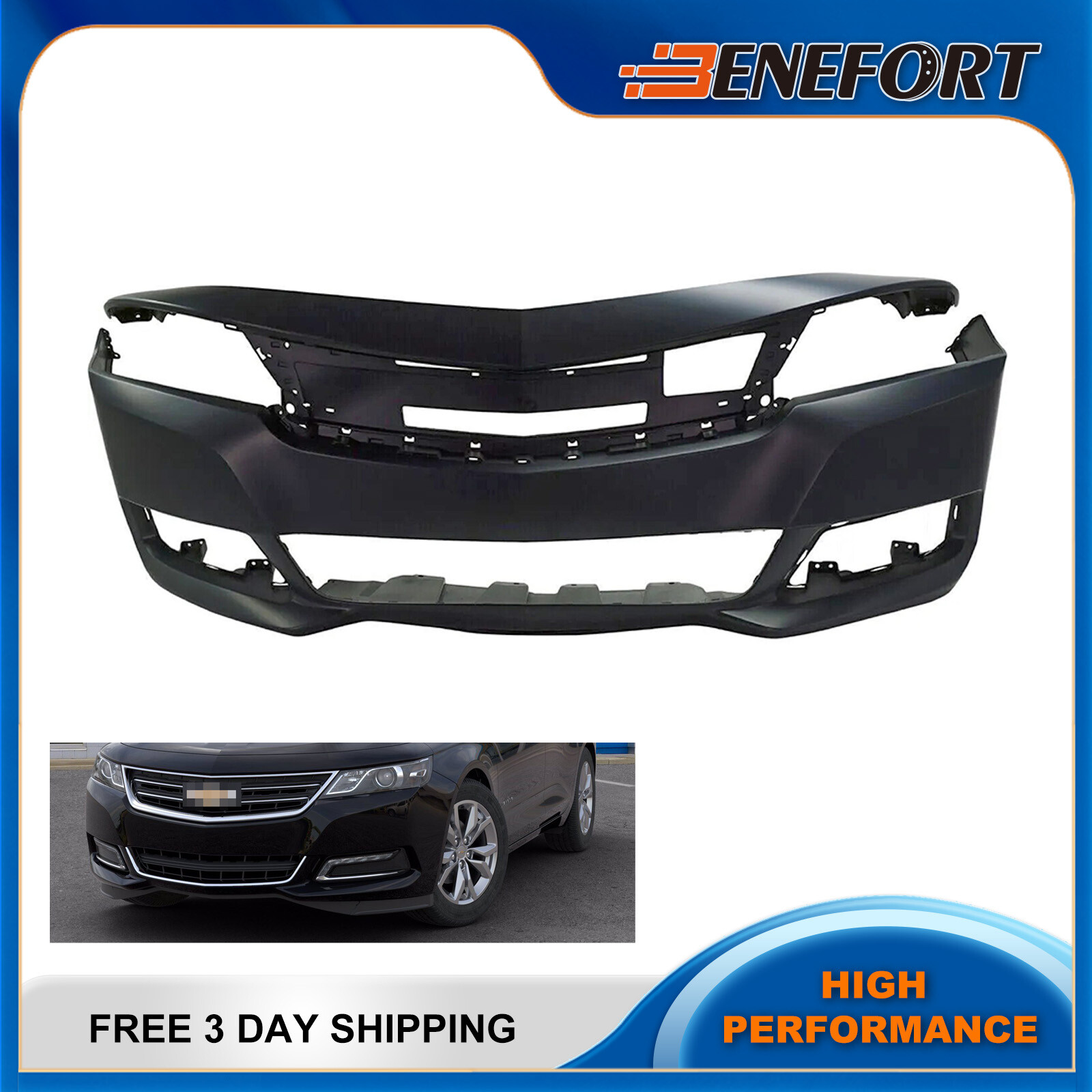 Primered Front Bumper Cover Fascia For 2014-2020 Chevrolet Impala 20946779