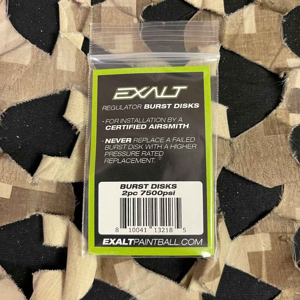 NEW Exalt Burst Disk - 2-Pack - 7500 PSI - Black