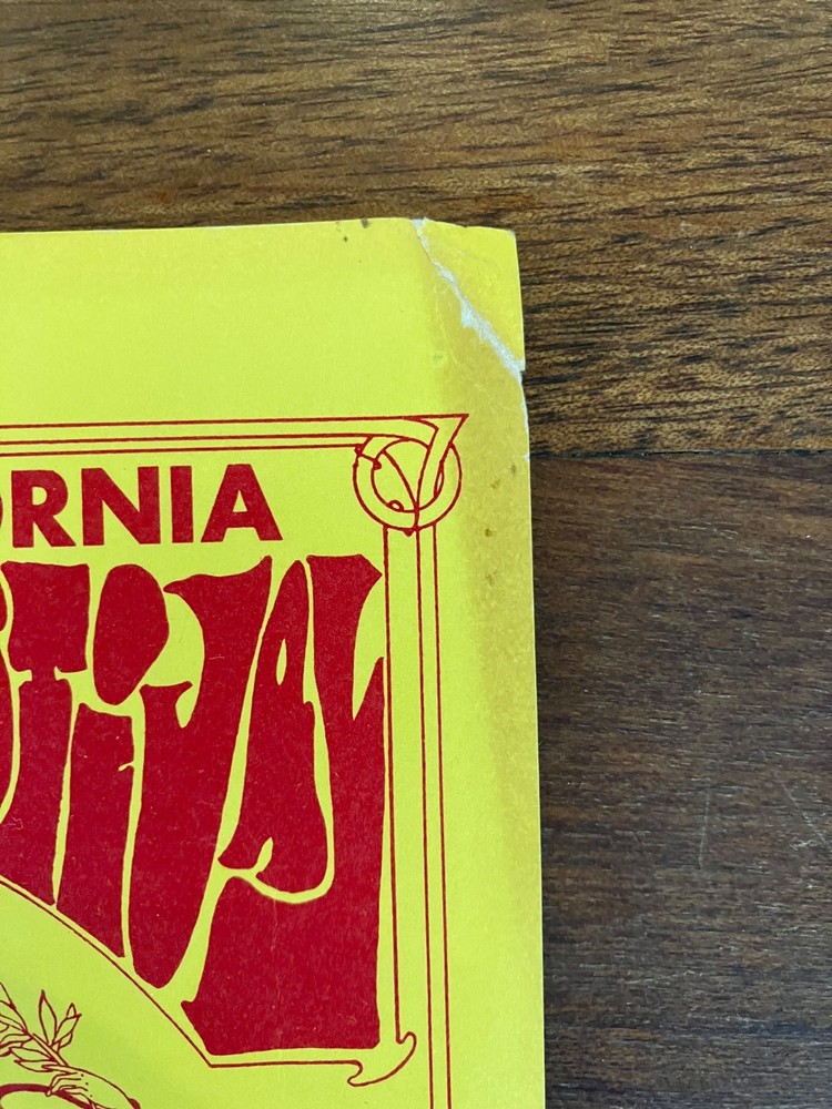 N. California Folk Rock Festival Handbill May 1968 Big Brother Country Joe Doors