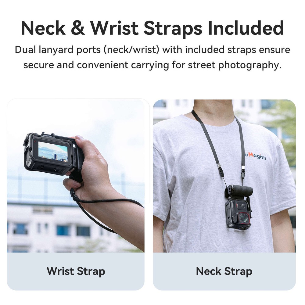 Black ABS Camera Hand Grip Holder Accessories Part For Insta360 Camera