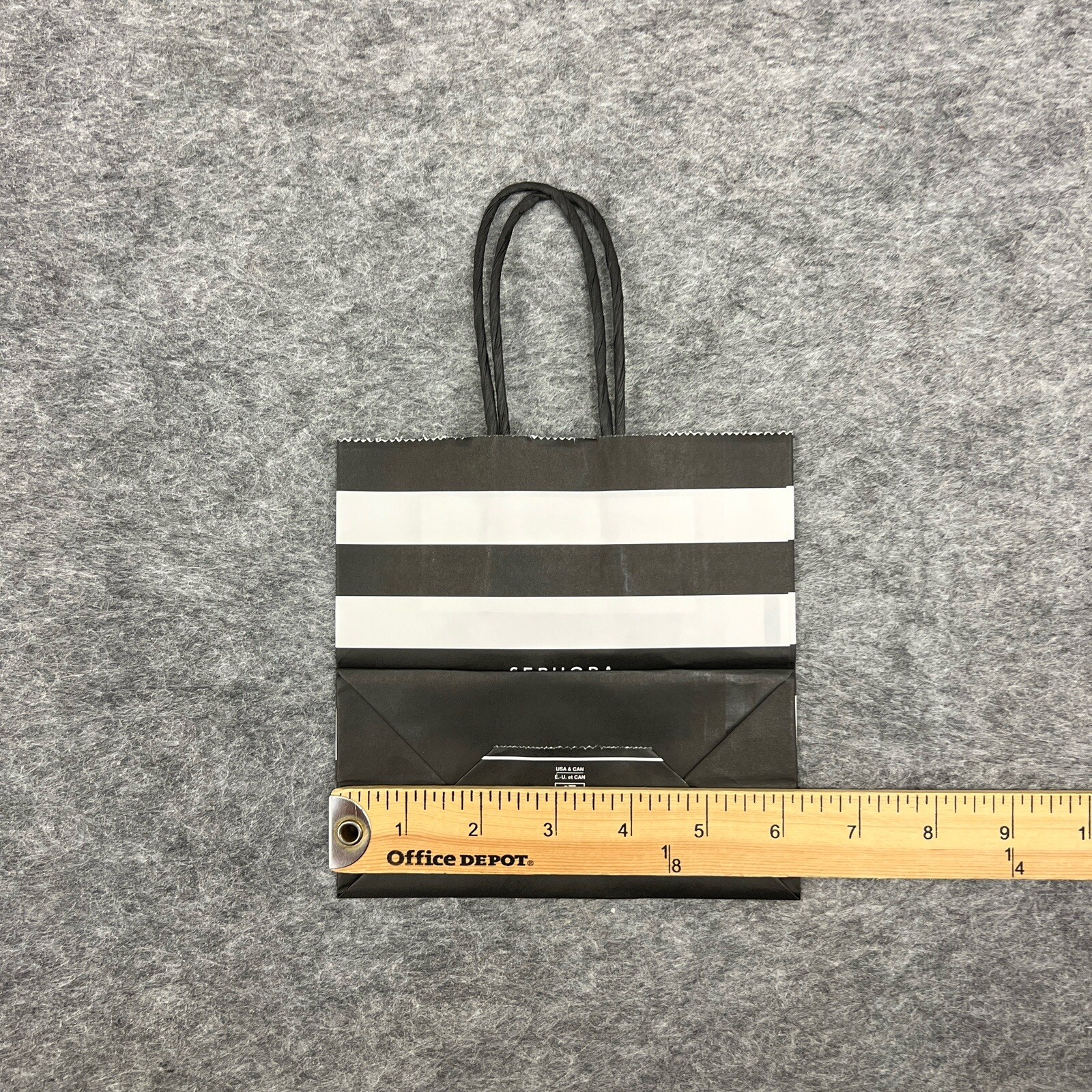 Sephora Paper Gift Bags 6X6X3 Black & White Stripes Store Lot of 10 NEW (Mini)