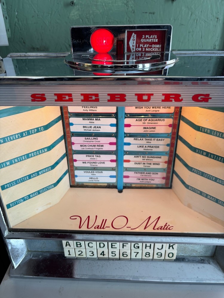 Seeburg wallbox 3w100 empty shell déco man cave not working