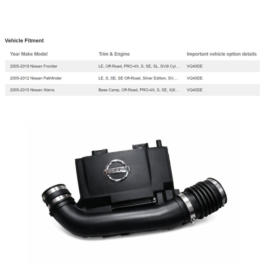 Air Intake Hose 4.0L V6 for 2005-2019 Frontier Pathfinder Xterra 16576-EA200