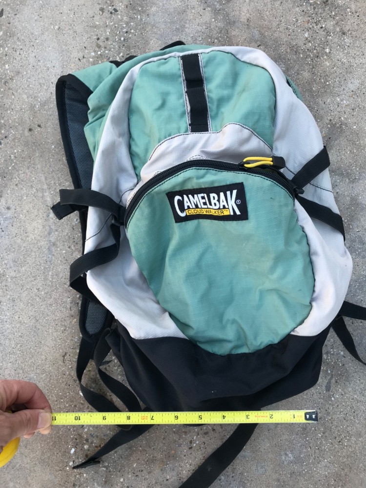 Green & Off Whit Camelbak Hydration Pack Cloud Walker No Bladder Backpack Hiking