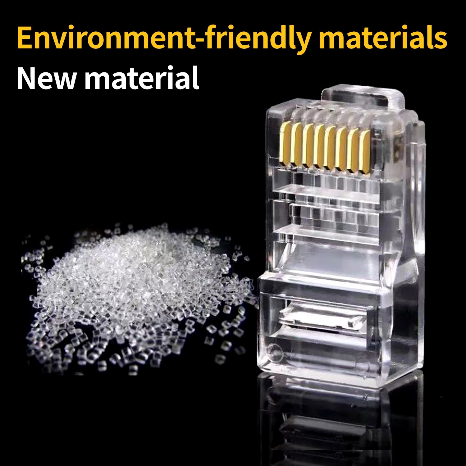 100pcs CAT6 / CAT6E Shielded RJ45 Pass Through Modular Plug Cable Connector 8P8C