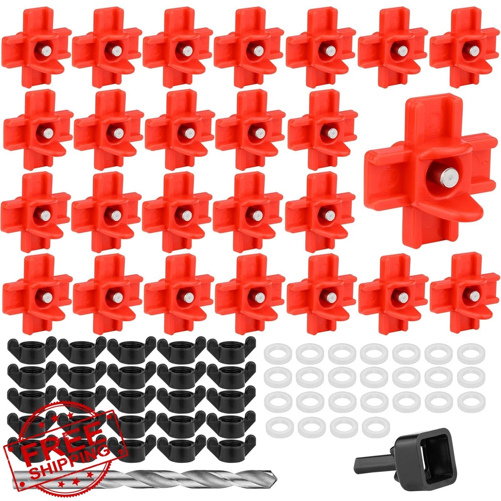 25 Chicken Water Nipples Poultry Automatic Waterer System Kit
