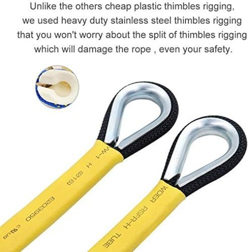 Durable Polyester Climbing Rope - 8mm 64ft Dynamic Rope for Safety & Performance