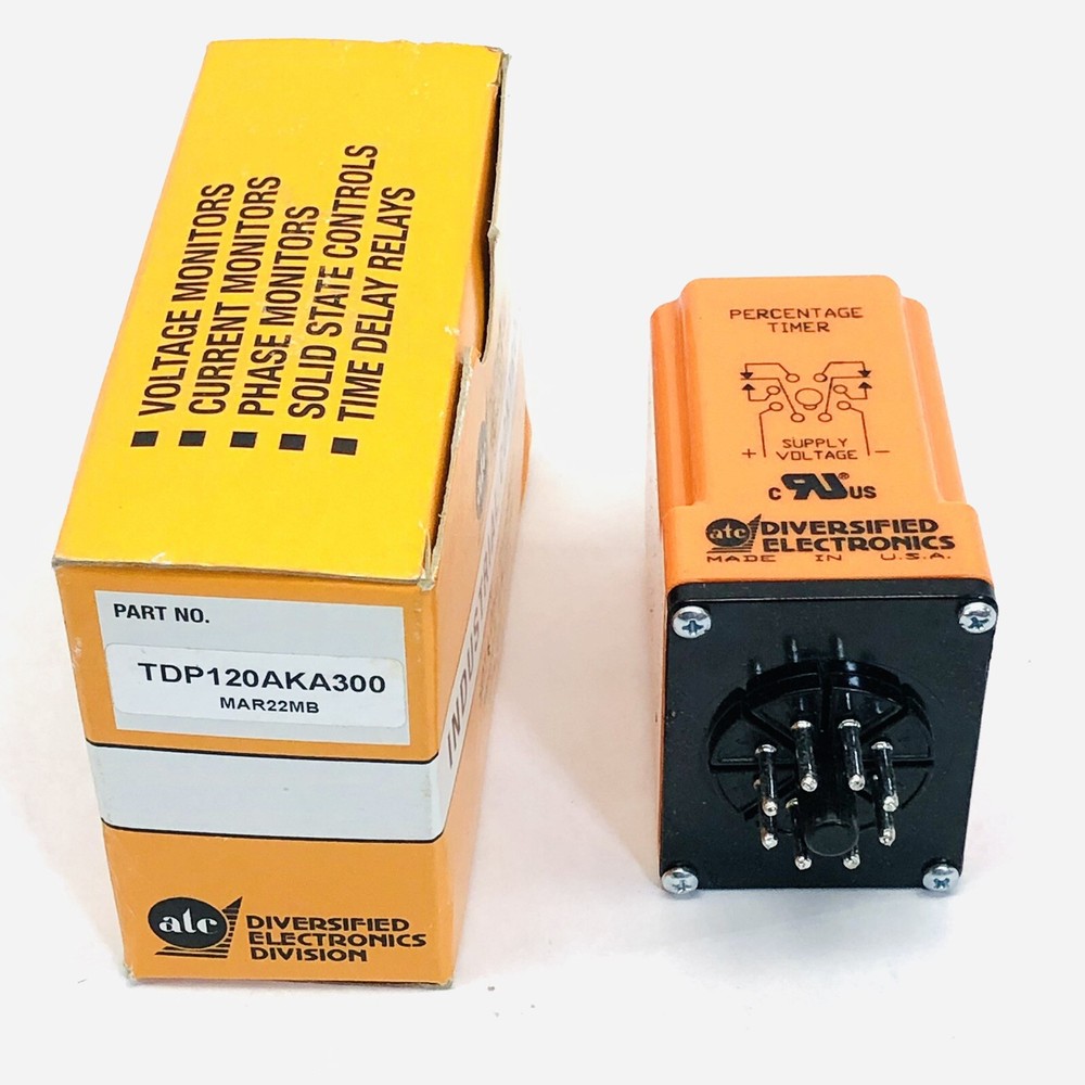 DIVERSIFIED ELECTRONICS # TDP120AKA300 TIME DELAY RELAY 120 V AC/DC