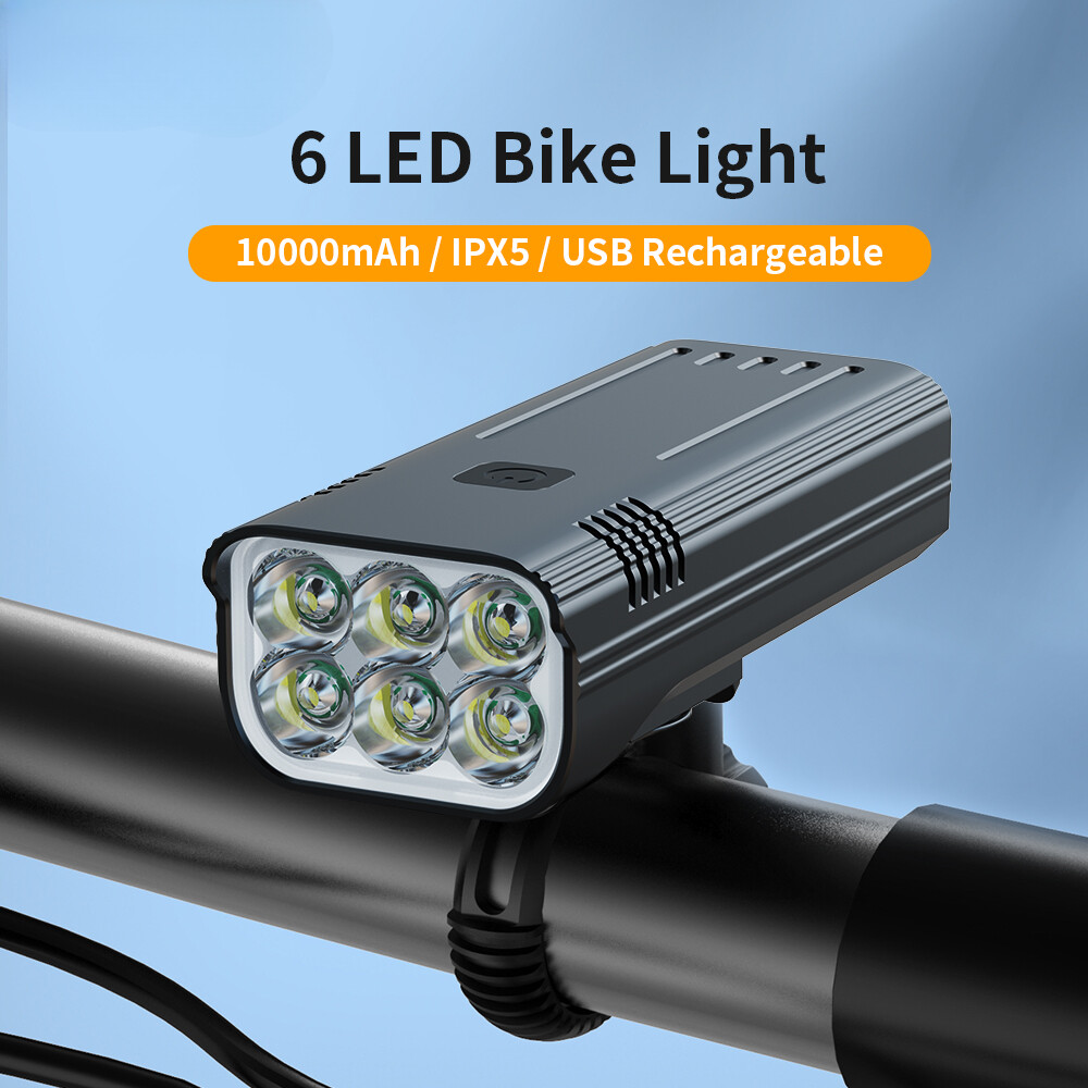 Bike Light Rainproof USB Rechargeable LED Bicycle Light Super Bright Flashlight