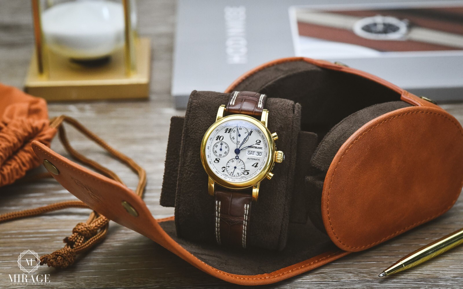 Leather Watch Travel Case for Men - Watch Rolls Full Grain Genuine Leather