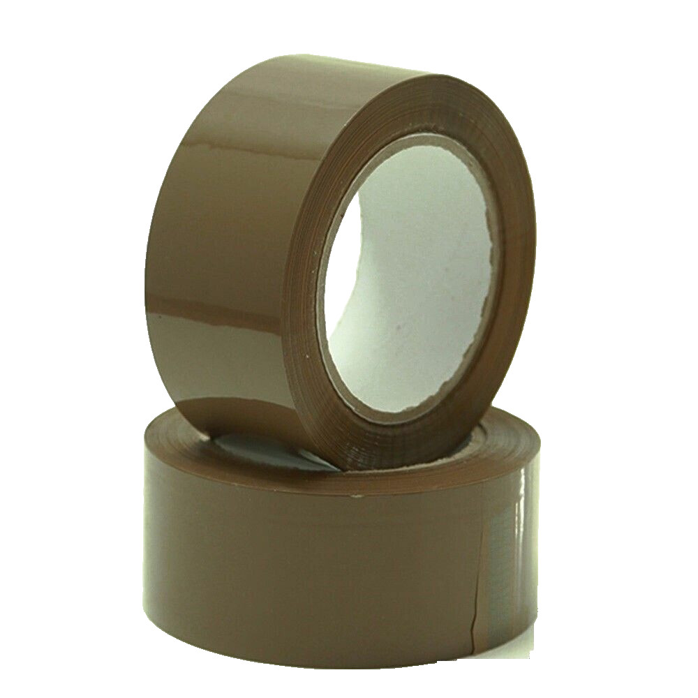 2 Rolls Carton Sealing Brown Packing Tape Box Shipping 2 mil 2" x 90 Yards New