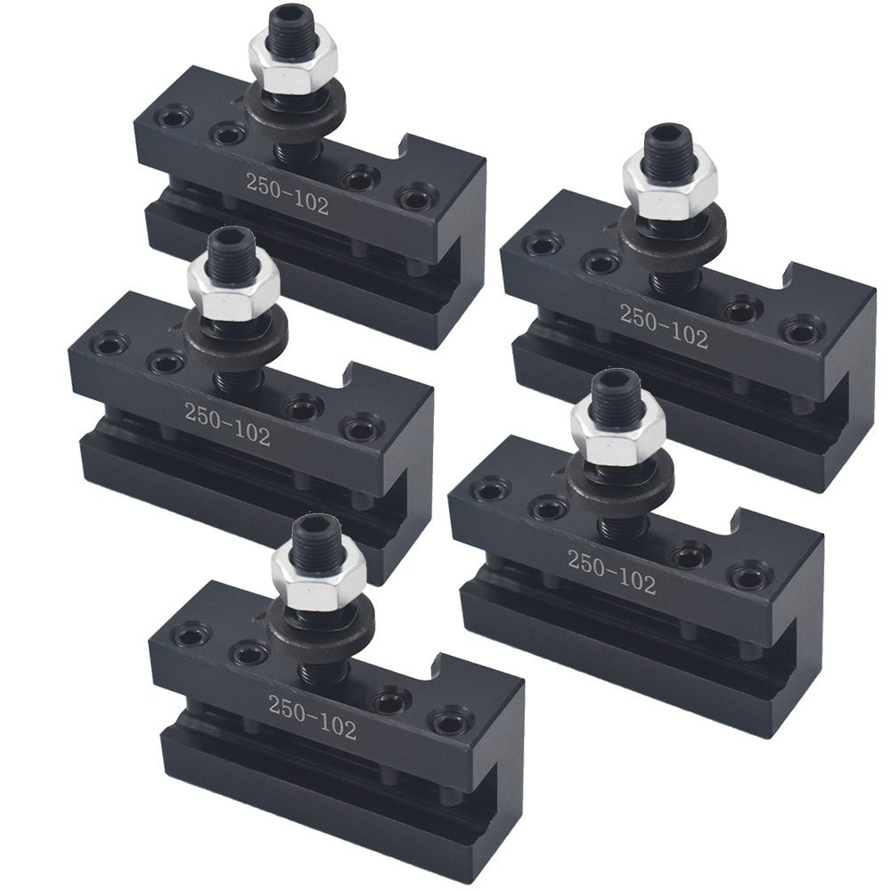 5Pcs AXA 2# 250-102 Quick Change Tool Post Turning & Facing Holder For CNC Lathe