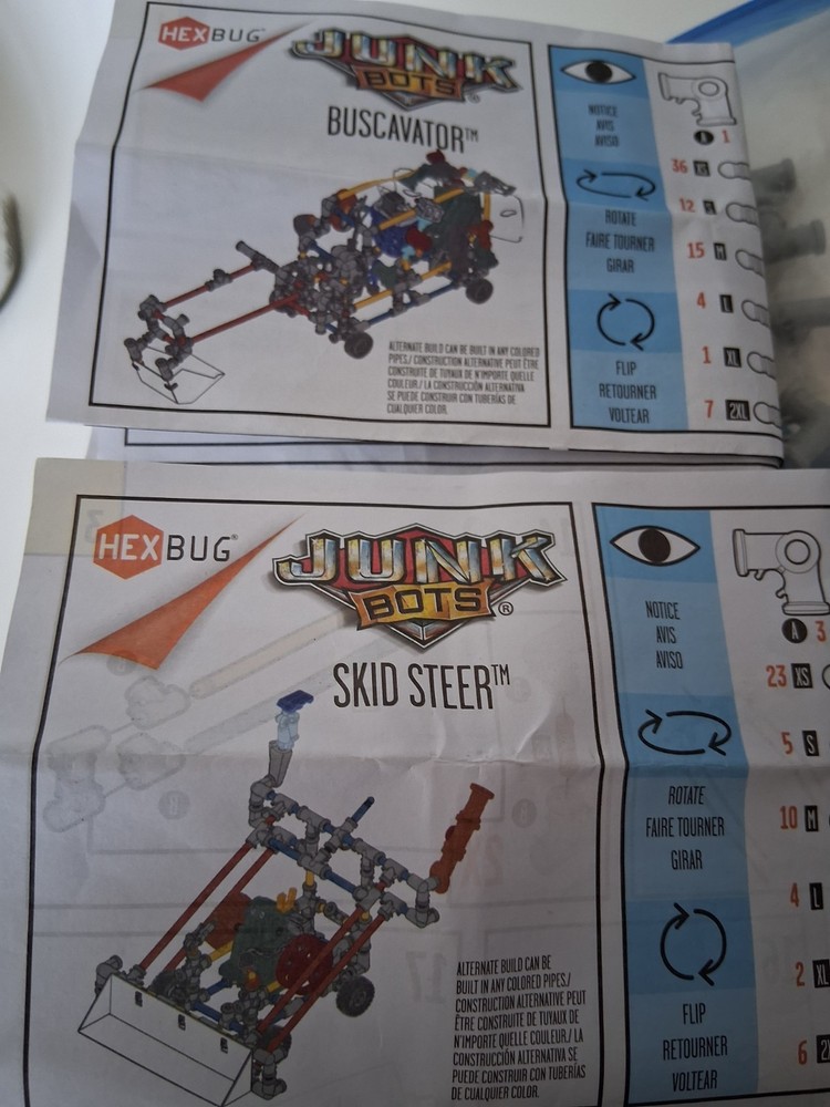hexbug junkbots Junk Bots Buscavator Skidsteer Parts & Pieces Mixed Lot