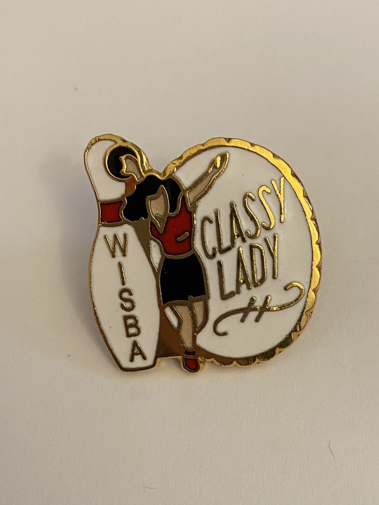 WISBA Classy Lady Bowling Lapel Pin P180