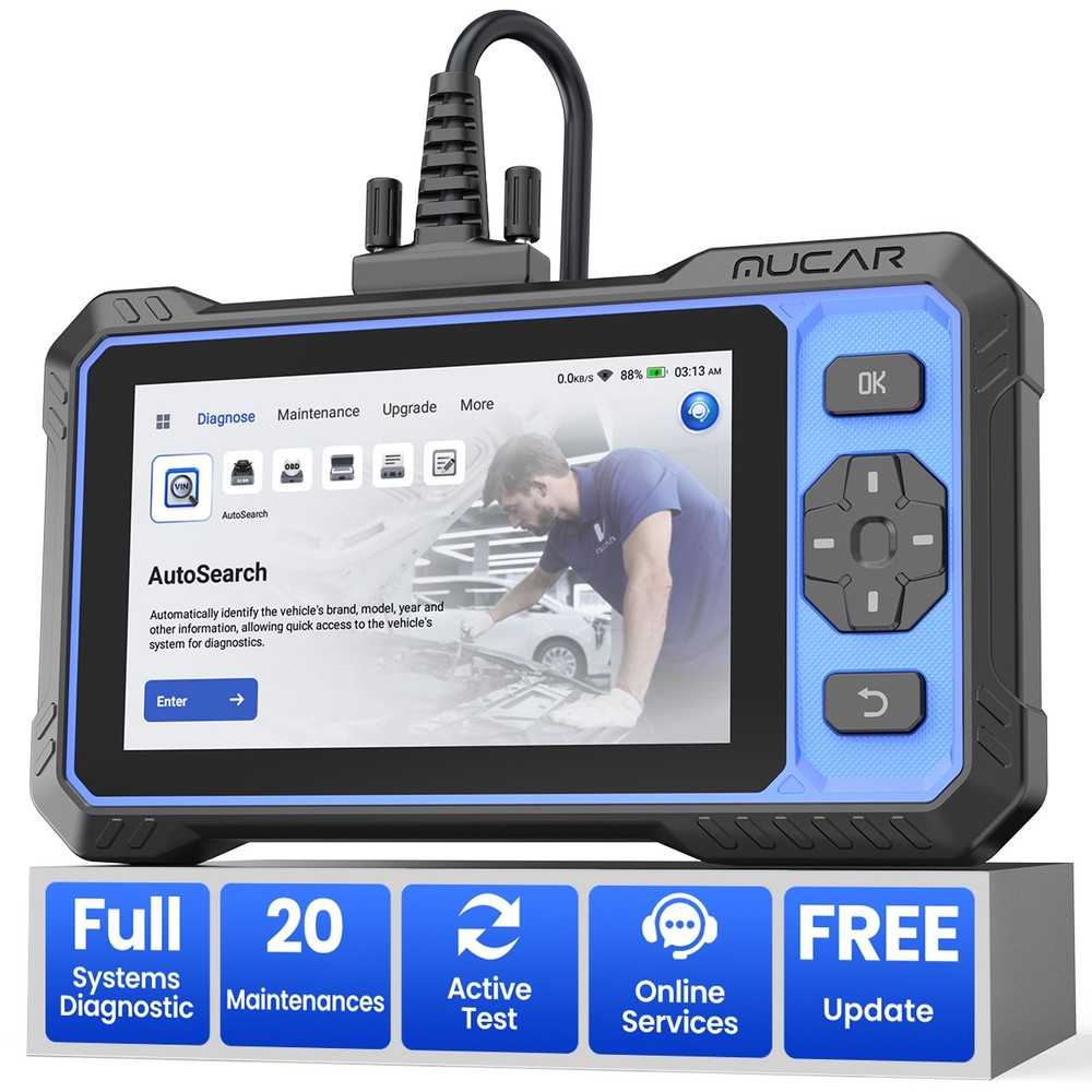 Mucar 682 OBD2 Scanner Full System Car Diagnostic Tool Fault Code Reader CANFD