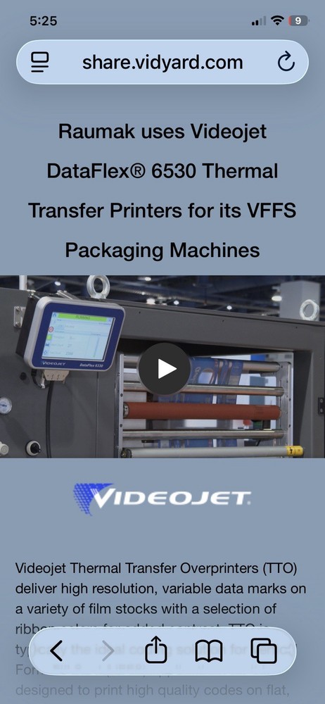 DataFlex Platen Roller Print Roller For Video Jet 6530 Standard Frame