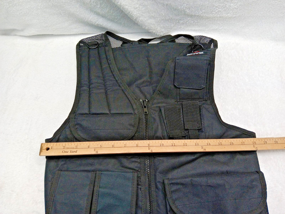 Crosman Elite Black Tactical Vest multiple pockets adjustable Small