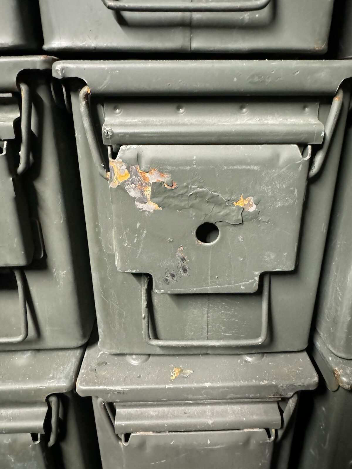 Lot Of (2) M2A1 / M2A2 USGI Metal Ammo Can Box