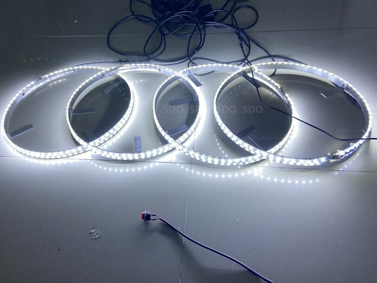 17.5'' Solid Color LED Wheel Lights For Truck Rim Lights Strobing White w/Switch