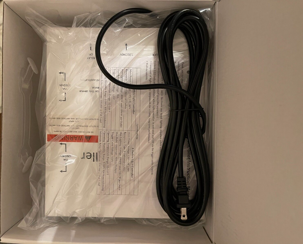 Ultra Grow Light Controller 8 Outlets with Triggered Cord. NEW!!