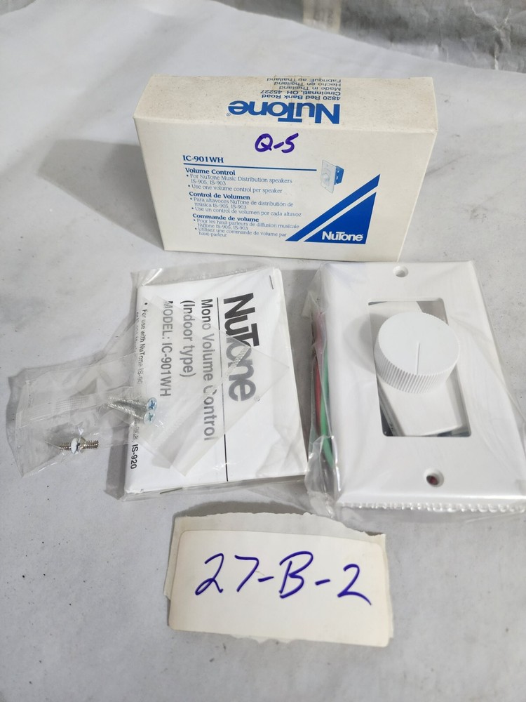 Nutone IC-901WH Volume Control