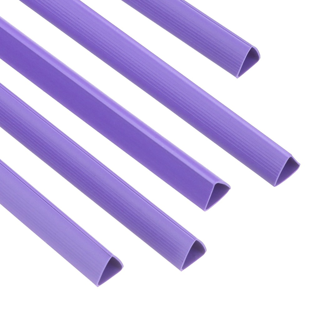 50Pcs Binding Bars, 10mm Binding Bars Slide Grip, Purple